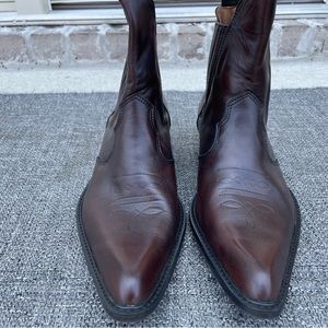 Karelus brown boots low heel